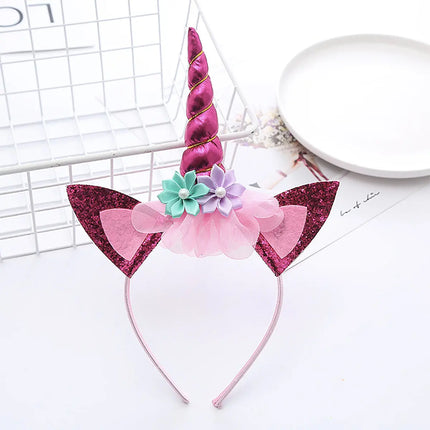 Unicorn hair band for Girls birthday Gift party prop Girls-6 colors fancydresswale.com