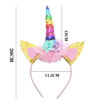 Unicorn hair band for Girls birthday Gift party prop Girls-6 colors fancydresswale.com