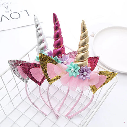 Unicorn hair band for Girls birthday Gift party prop Girls-6 colors fancydresswale.com
