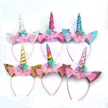 Unicorn hair band for Girls birthday Gift party prop Girls-6 colors fancydresswale.com