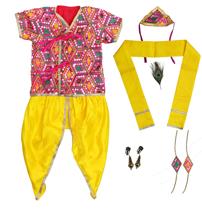 krishna dress for kids with accessories full set fancydresswale.com