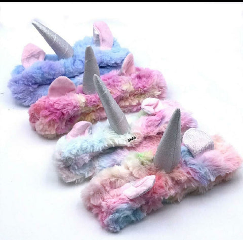 Soft Flurry Hairband Headband Soft Plush Headwrap Unicorn for Women and Girls in Assorted Colour