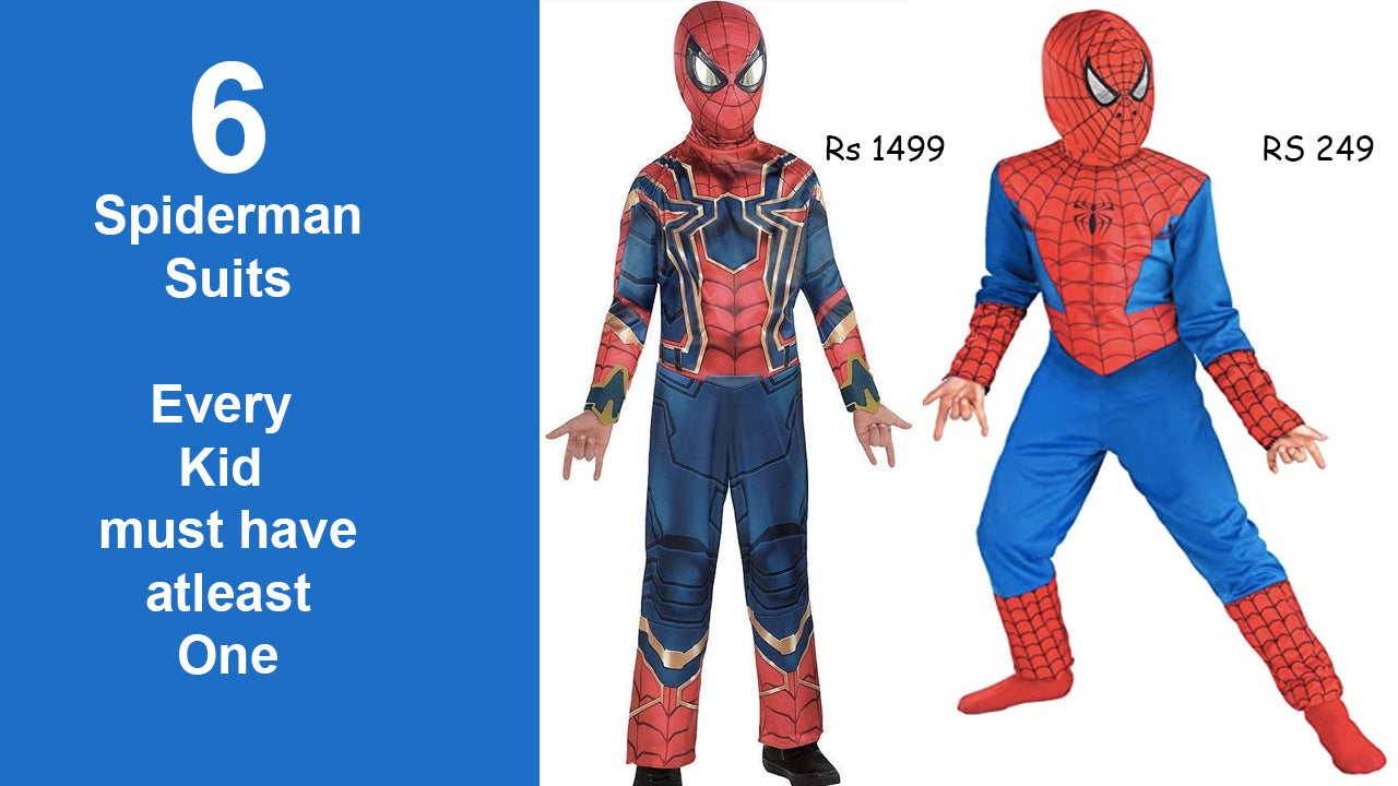 6 Spiderman suits for kids Starts from 249 – fancydresswale.com