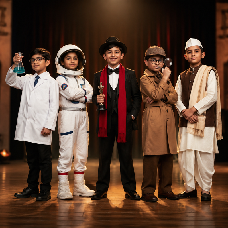 Famous Character costumes for kids from Scientists, Movie stars and comic characters