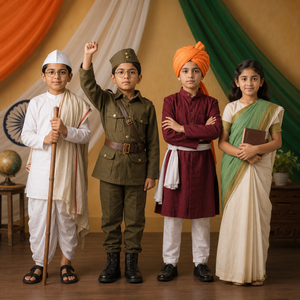 Freedom fighter dresses for kids and Adults
