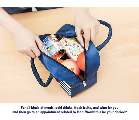 Lunch Box Insulated Bag Soft Leakproof Lunch Bag for Kids Men Women, Durable Thermal Lunch Pail for School Work Office | Fit 6 Cans-Blue Penguin