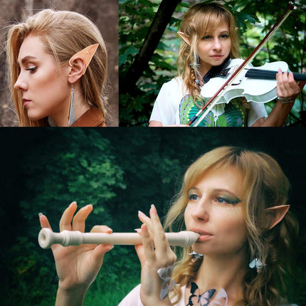 Elf Ear Latex Anime Dress Up Costume Fairy Ears Soft Pointed Ears Cosplay Halloween Anime Party Vampire Ears Fancydresswale