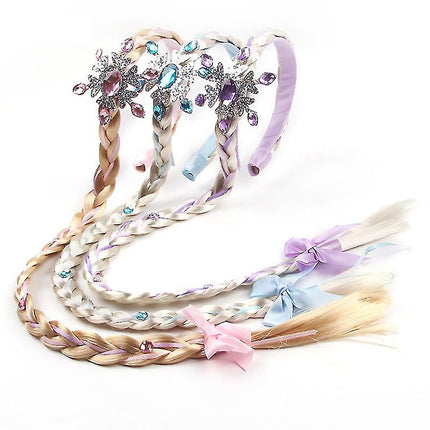 FancyDressWale Long Hair Rapunzel Princess Hairpiece Long 29" Cosplay Braided Wigs for Girls Princess Dress Up Accessories blue crown Fancydresswale.com