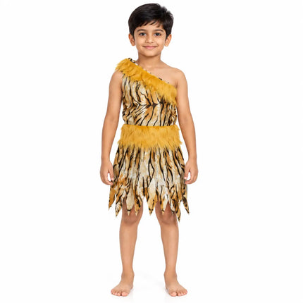 Aadivasi named stage costume one-shoulder front view