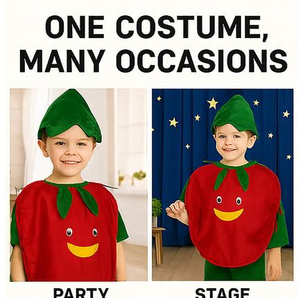 Apple Cutout and Cap without Jumpsuit Fancydresswale