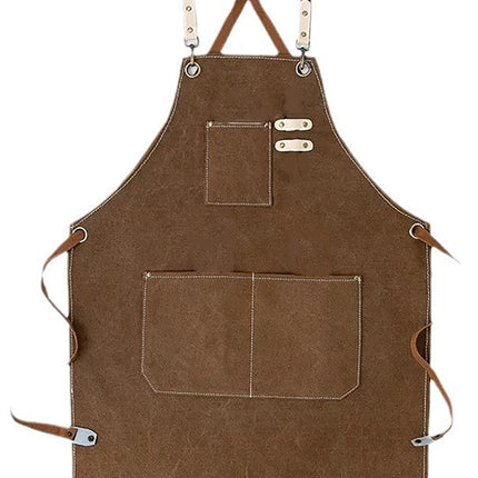 Chef Aprons Canvas Cross Back Premium : Stylish Unisex Design with Spacious Pockets fancydresswale.com