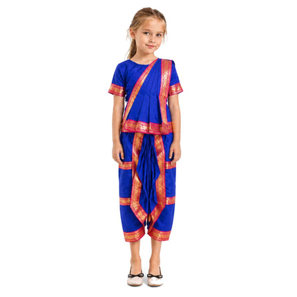 Bharatnatyam Dance costume for kids and adults -blue Fancydresswale