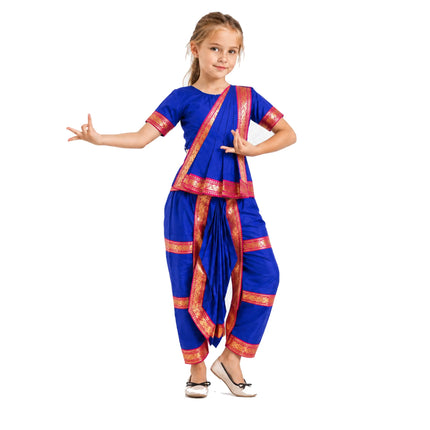 Bharatnatyam Dance costume for kids and adults -blue Fancydresswale