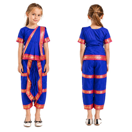 Bharatnatyam Dance costume for kids and adults -blue Fancydresswale