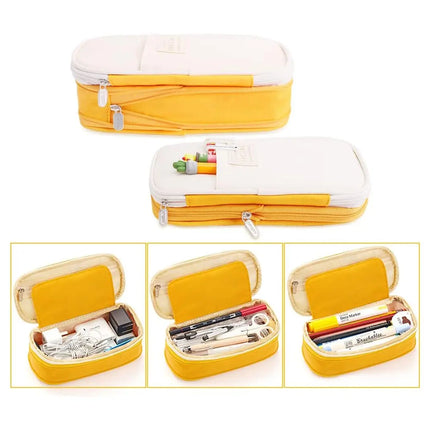 Big Capacity Pencil Pen Case Office College School Large Storage High Capacity Bag Pouch Holder Box Organizer fancydresswale.com