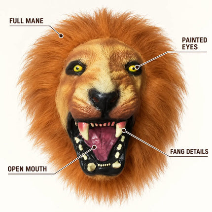 Big Lion Mask with Mane for Fancy Dress fancydresswale.com