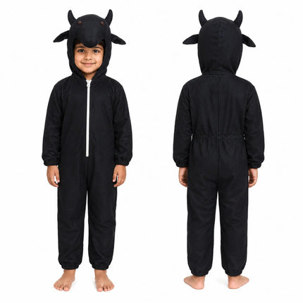 Black Buffalo / Bull Fancy Dress Costume for Kids – School Annual Function & Animal Theme Outfit fancydresswale.com