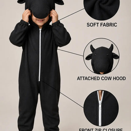 Black Buffalo / Bull Fancy Dress Costume for Kids – School Annual Function & Animal Theme Outfit fancydresswale.com