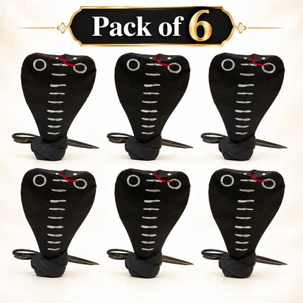 Black cobra snake fancy dress props pack of 6
