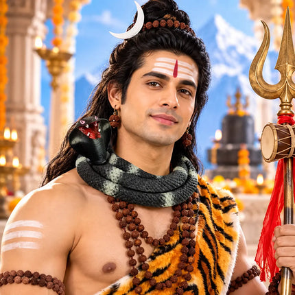Black cobra snake with Shiva costume