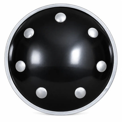 Black Dhaal Costume Shield with Silver Details – 10, 11, 13 & 18 Inch fancydresswale.com