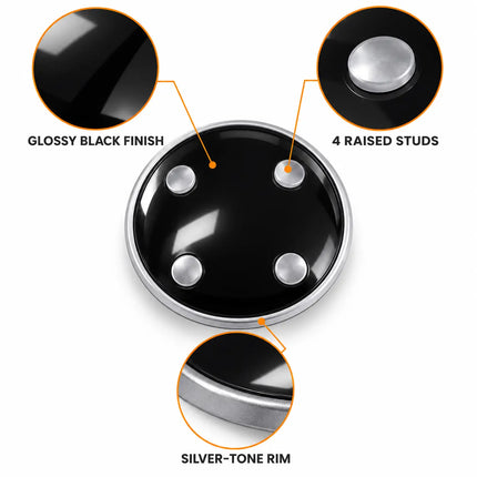 Black Dhaal Costume Shield with Silver Details – 10, 11, 13 & 18 Inch fancydresswale.com