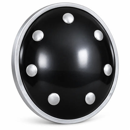 Black Dhaal Costume Shield with Silver Details – 10, 11, 13 & 18 Inch fancydresswale.com