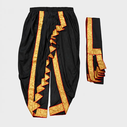 Black patka golden border close-up preview
