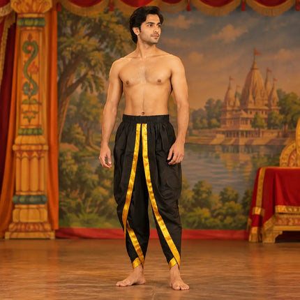 AI adult model black dhoti Ramleela stage preview