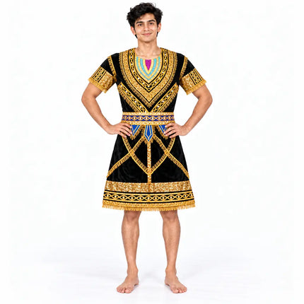 Man wearing black raja coat