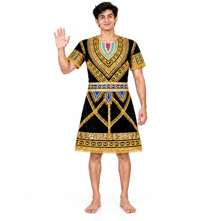 Black raja coat waving pose