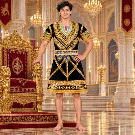 Black raja coat in royal palace