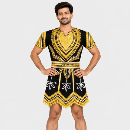 Black floral Raja Coat AI hero