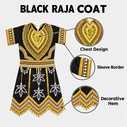 Black Raja Coat infographic