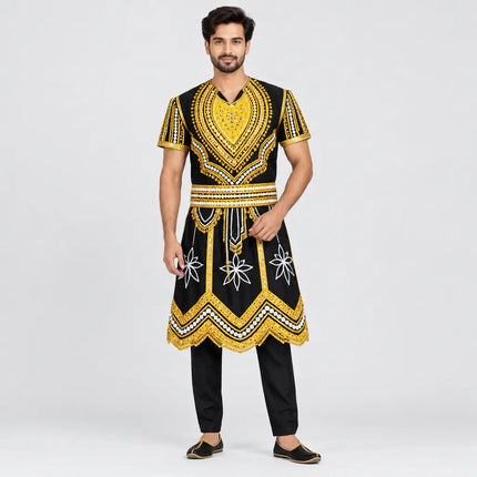 Black Raja Coat AI studio