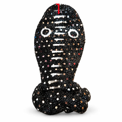 Black sequin cobra snake costume accessory front view