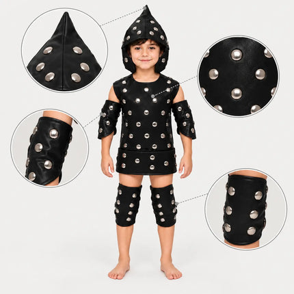 Black Studded Warrior Kavach – Fancy Dress Costume fancydresswale.com