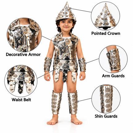 Black Studded Warrior Kavach – Fancy Dress Costume fancydresswale.com
