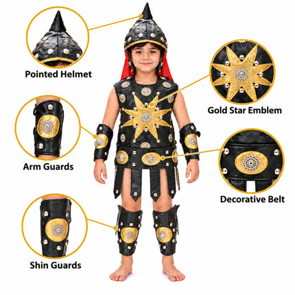Black Studded Warrior Kavach – Fancy Dress Costume fancydresswale.com