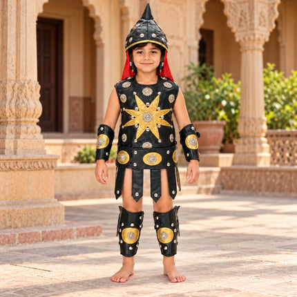 Black Studded Warrior Kavach – Fancy Dress Costume fancydresswale.com