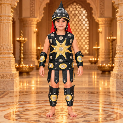 Black Studded Warrior Kavach – Fancy Dress Costume fancydresswale.com