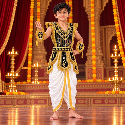 Black kavach costume on Ramleela stage