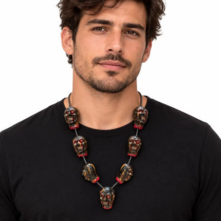 Blood Mund Mala – Skull Garland Fancy Dress Accessory fancydresswale.com
