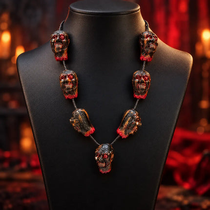 Blood Mund Mala – Skull Garland Fancy Dress Accessory fancydresswale.com