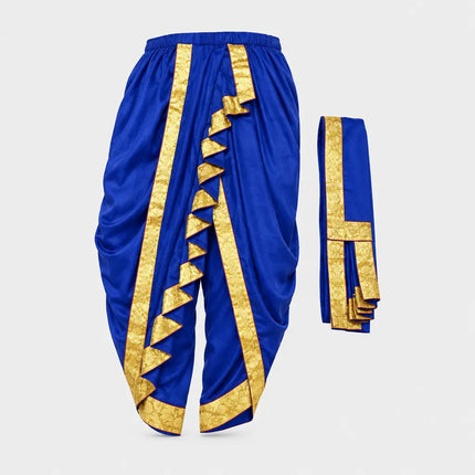 Blue Dhoti Patka AI side-angle preview