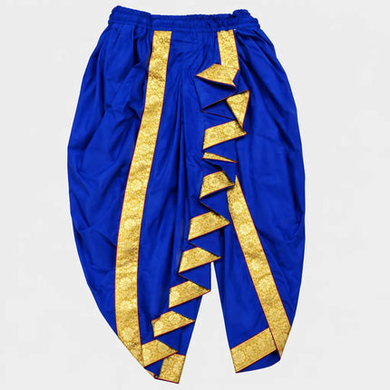 Blue Dhoti Patka front folds detail