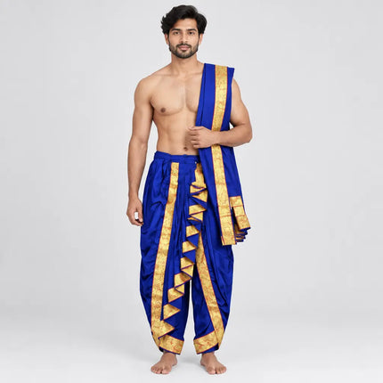 Blue Dhoti Patka AI studio photoshoot preview