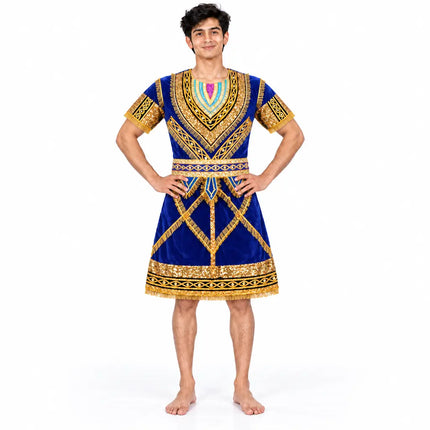 Man wearing blue raja coat