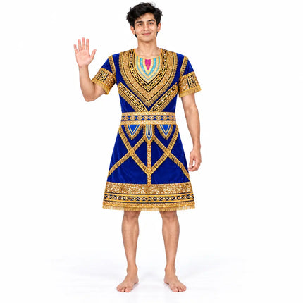 Blue raja coat waving pose