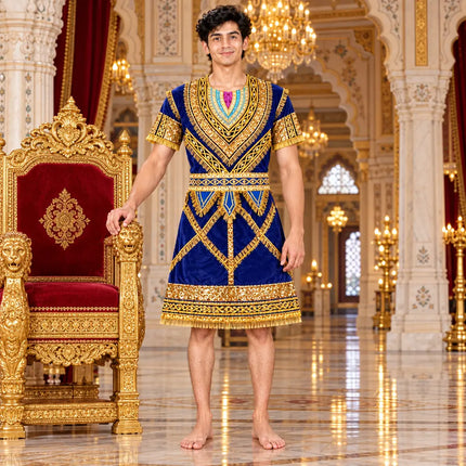 Blue raja coat in royal palace